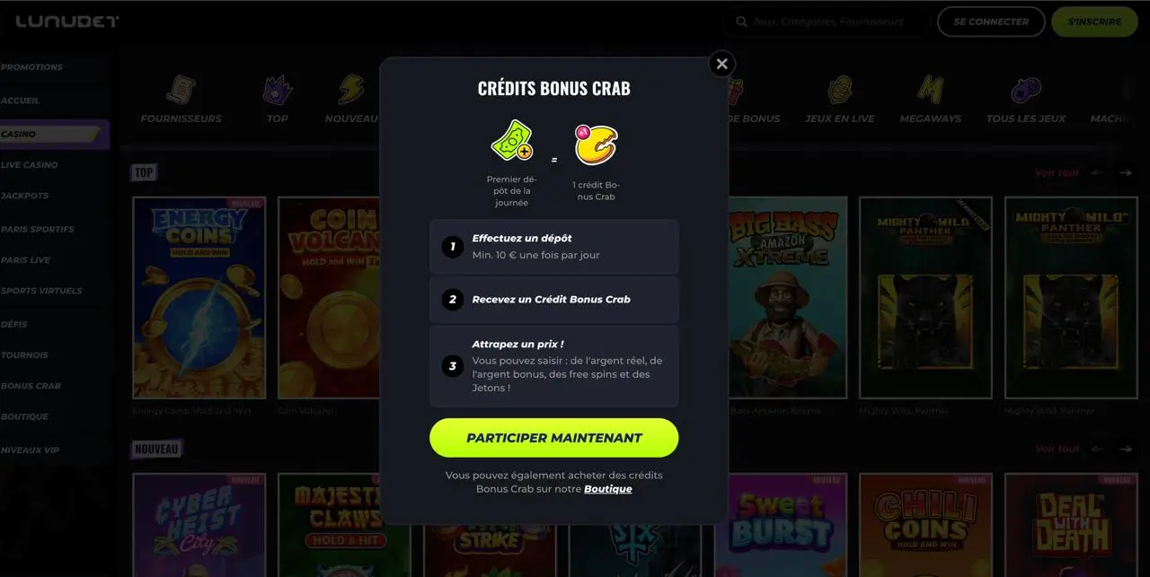 Bonus Lunubet Casino